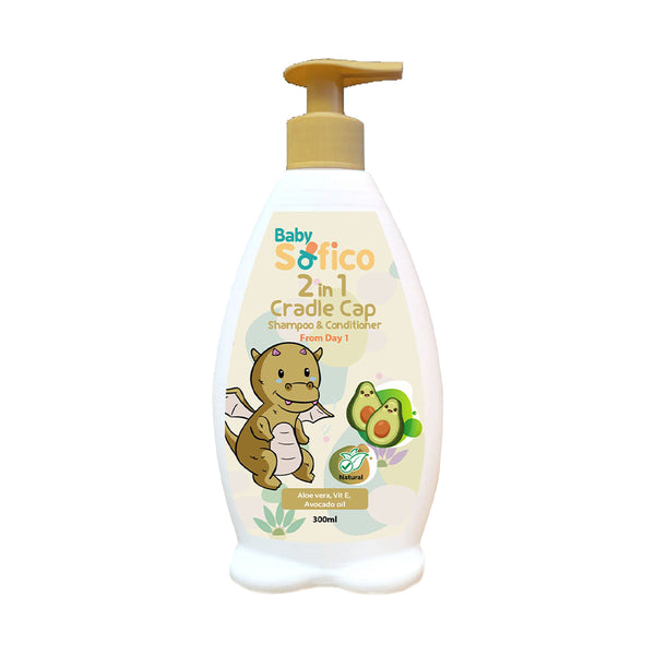 Sofico Baby 2 in 1 Cradle Cap Shampoo & Conditioner 300 ml
