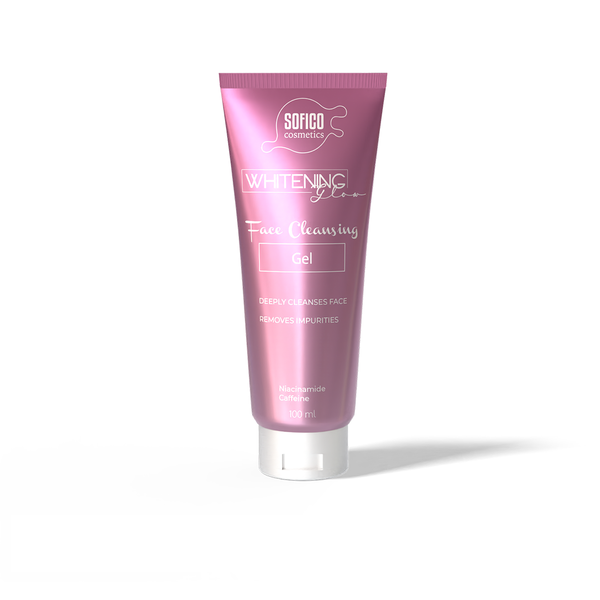 Whitening Glow Face Cleansing Gel with  caffeine & niacinamide & citric acid 100ml
