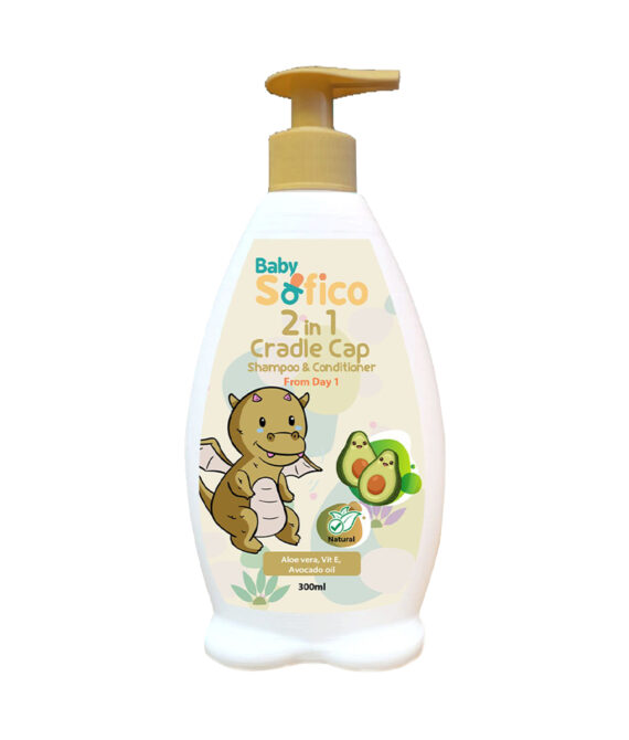 Sofico Baby 2 in 1 Cradle Cap Shampoo & Conditioner 300 ml