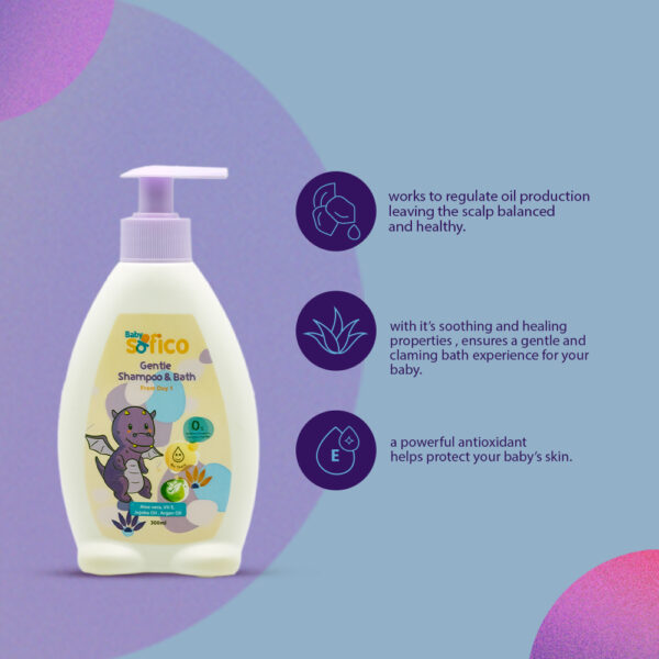 Sofico Baby Gentle Shampoo & Bath 300 ml - Image 4